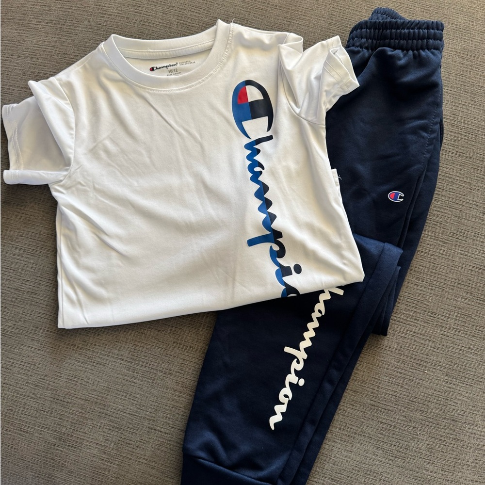 Champion Kids Matching Set - White and Navy